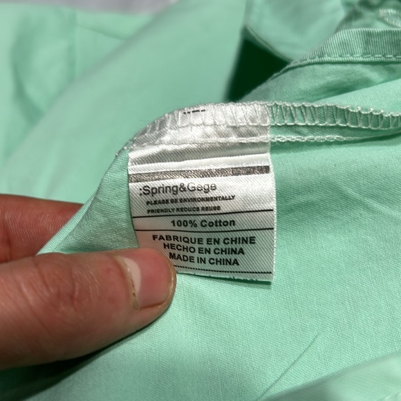 Spring&Gege Boys' Short Sleeve Dress Shirts mint color - Picture 9 of 9